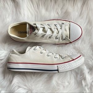 Converse All Star Low Tops White Canvas Youth 3